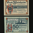 Saksa Notgeld 25, 50 Pfg, Weinheim 1918 - pikkukuva 1