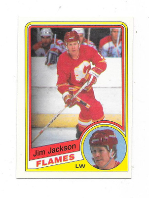 1984-85 OPC #225 Jim Jackson , Calgary Flames