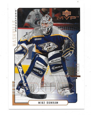 2000-01 UD MVP #101 Mike Dunham Nashville Predators MV