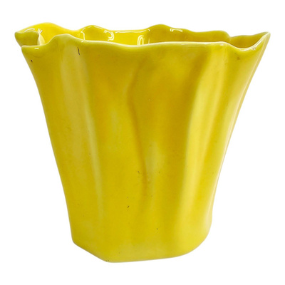 Royal Copenhagen keltainen vaasi/kulho, Kortzau 12 cm