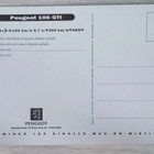Minimoi nro 210 : Peugeot 106 GTI -postikortit 3 kpl - pikkukuva 3