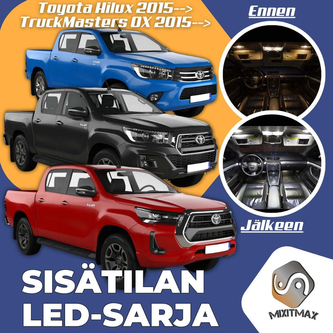 Toyota Hilux Revo Sisätilan LED-sarja 5-osainen