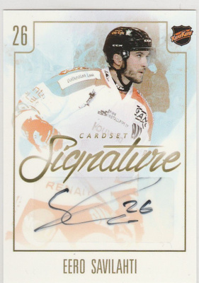 2017/18 Cardset Signature Eero Savilahti , KooKoo