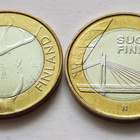 Suomi 5 eur, maakuntaraha+maakuntien rakenn. Lappi, unc - pikkukuva 1