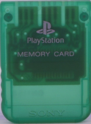 Playstation 1 Memory Card (Green)