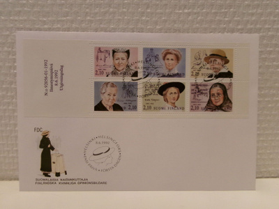 FDC- ensipäiväkuori - Suomalaisia naisvaikuttajia - 1992