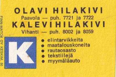 Paavola, Olavi Hilakivi, Vihanti , Kalevi Hilakivi      b434