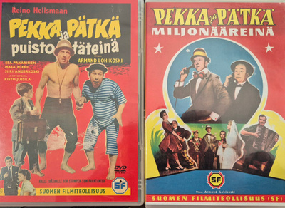Pekka ja Pätkä puistotäteinä +Pekka ja Pätkä miljonäärei-DVD