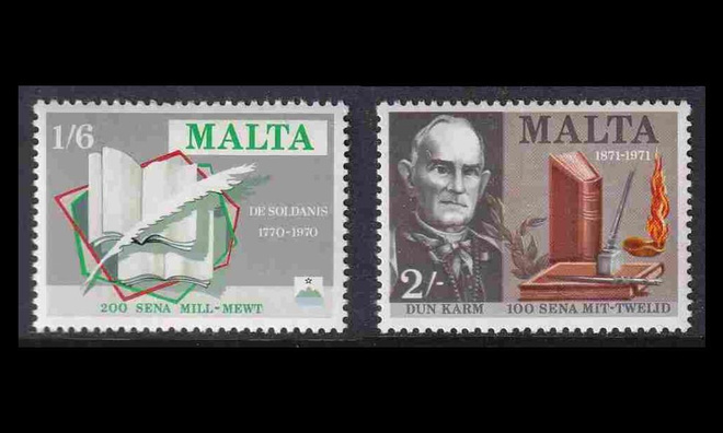 Malta 420-1 ** Kirjailijoita (1971)