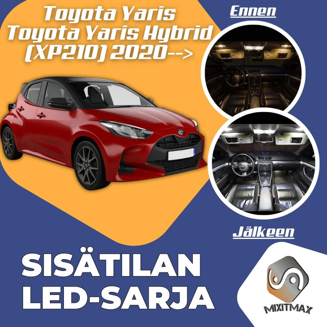 Toyota Yaris (XP210) Sisätilan LED-sarja 9-osain