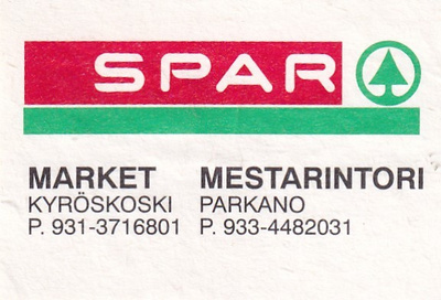 Kyröskoski, Parkano, Market, Mestarintori , SPAR   b548