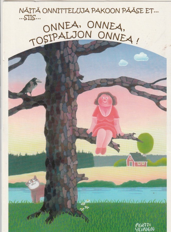 PERTTI YLINEN - VARIS JA NAINEN PUUNOKSALLA