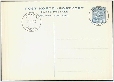 1973 50p ehiökortti - Turun pvm-leima