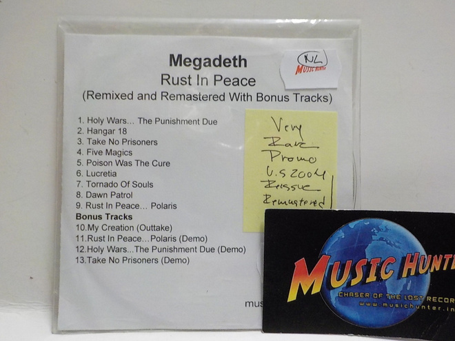 MEGADETH - RUST IN PEACE VERY RARE SLEEVE PROMO CD