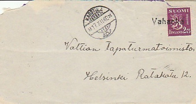 1940, Kirje Karstula, rivileima Vahanka