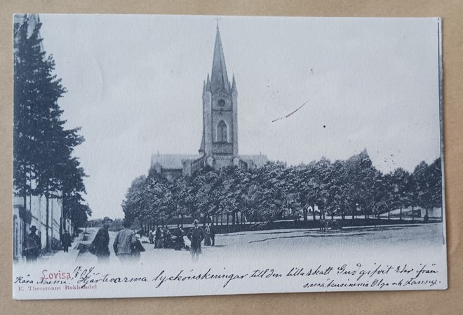 Loviisa, Loviisan kirkko, kirkkoväkeä, ympäristöä, p. 1904
