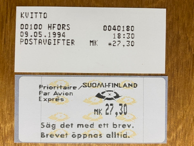FRAMA ATM12 M7 L4 SÄG DET MED ETT BREV. BREVET ÖPPNAS ALLTID