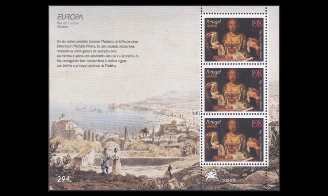 Madeira 182BL15 ** Europa kuuluisia naisia (1996)