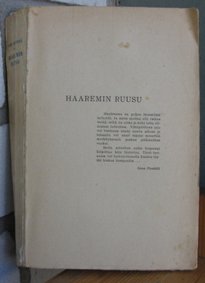 Simo Penttilä: Haaremin ruusu, Otava 1922. 358 s.