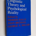 Morris Halle : Linguistic theory and psychological reality - pikkukuva 1