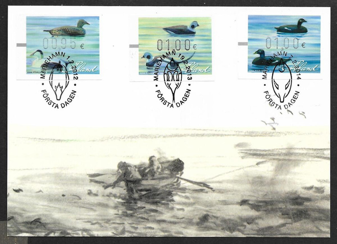 Ahvenanmaa - Autom.merkit 2012-2014 FDC