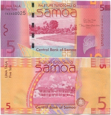 Samoa 5 Tala 2017 (P-38c) UNC