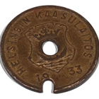 Helsingin Kaasulaitoksen kaasutonki / poletti vuodelta 1933 - pikkukuva 1