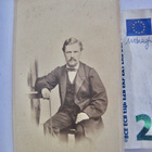 VANHA CDV Valokuva Kirjailija Anton Wilhelm Lindgren 1860-l - pikkukuva 1