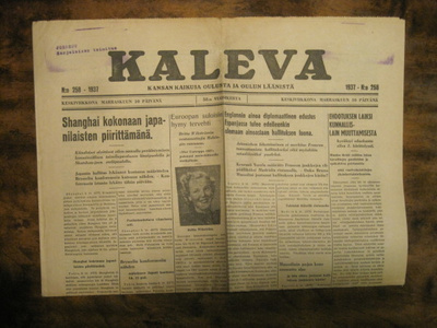 Sanomalehti: Kaleva 10.11.1937