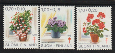 1981 Tuberkuloosi-merkkisarja leimaamattomana**