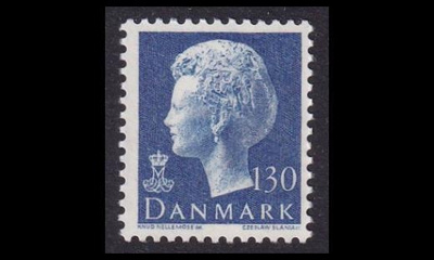 Tanska 585 ** Margrethe 130 öre sininen (1975)