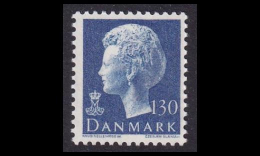 Tanska 585 ** Margrethe 130 öre sininen (1975)