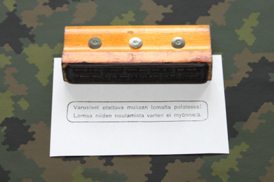 Suomen armeijan kumileimasin Varusteet otettava mukaan