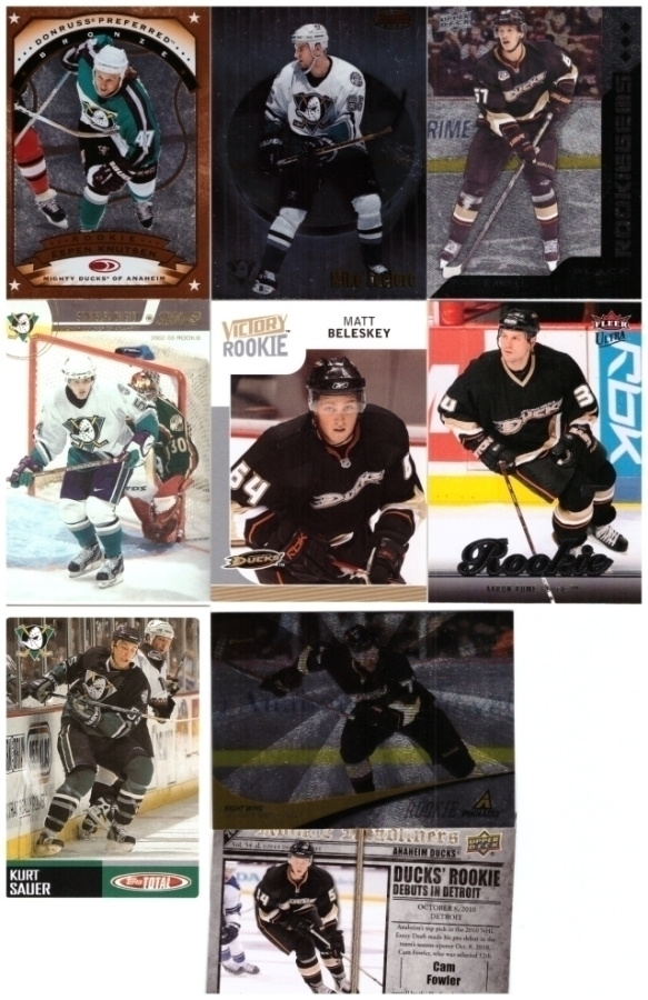 9 x ANAHEIM DUCKS  Erikois/Parallel RC ym. kortteja