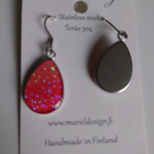 Mariel Design korvakorut 2 paria pinkki ja punainen - pikkukuva 2