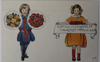 Onnittelukortti vuodelta 1916