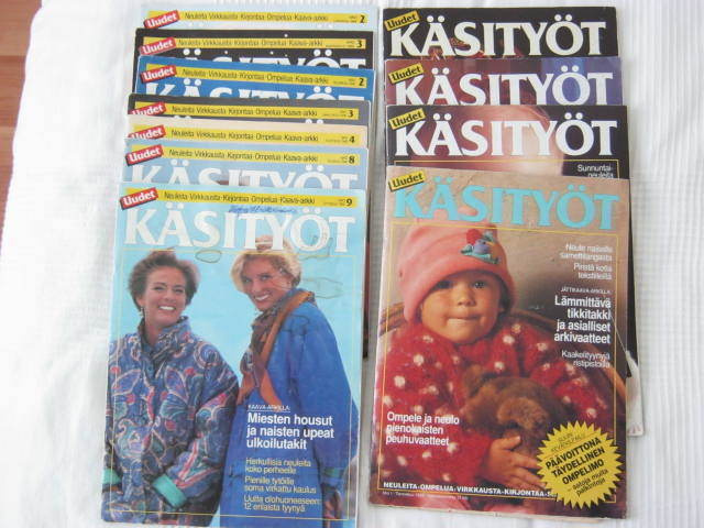Uudet käsityöt lehtiä vuosilta 1989 - 93