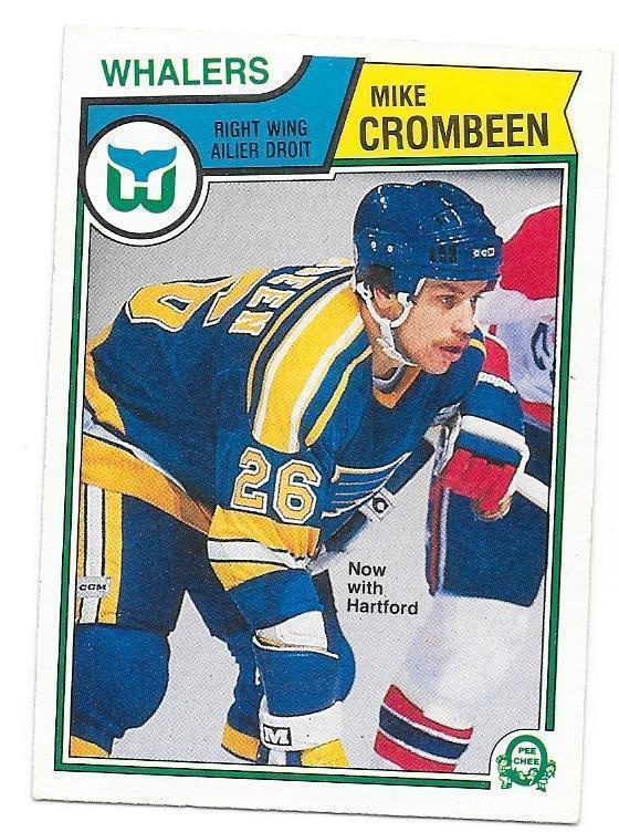 1983-84 OPC #312 Mike Crombeen Hartford Whalers