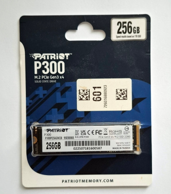 Patriot P300 256GB M.2 PCIe Gen3 x4 NVMe SSD