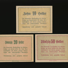 Itävalta Notgeld 10, 20, 50 Heller, Wolfpassing 1920 - pikkukuva 2