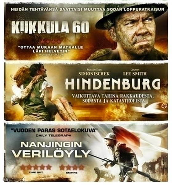 Kukkula 60 / Hindenburg / Nanjingin verilöyly (3DVD) *UUSI*