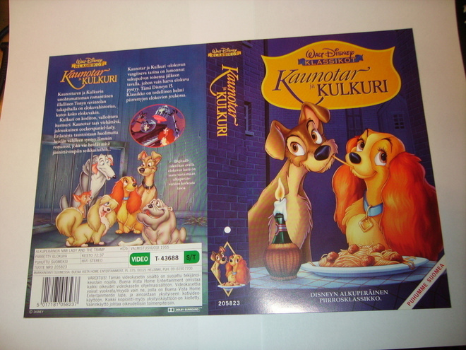 Vhs kansipaperi Fix - KAUNOTAR JA KULKURI  (Sis.postikulut)