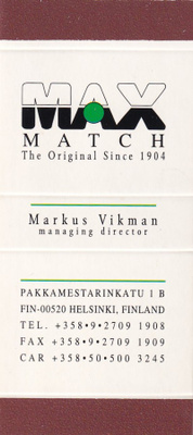 Helsinki, MAX Match, Markus Vikman, aski , aihio    b436