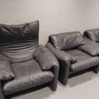 Cassina Maralunga -nahkanojatuoli – 3 kpl - pikkukuva 1