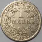 Saksa. 1 mark 1893D hopea 0,900. - pikkukuva 1