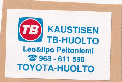 Kaustinen, Kaustisen TB- huolto. Leo ja Ilpo Peltoniemi b432