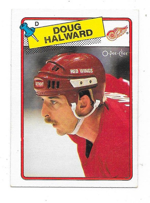1988-89 OPC #113 Doug Halward , Detroit Red Wings