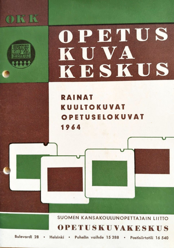Rainat, kuultokuvat, opetuselokuvat 1964