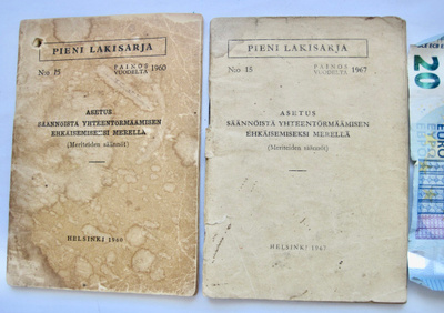 2 VANHAA Asetusta Meriteiden Säännöt 1960/1967