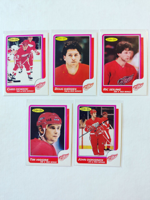 86-87 Opc - Detroit Red Wings 5kpl